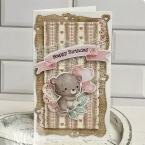 Cute Card Stitch Heart Layers