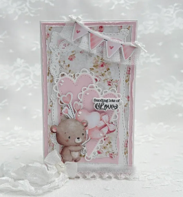 Cute Card Stitch Heart Layers