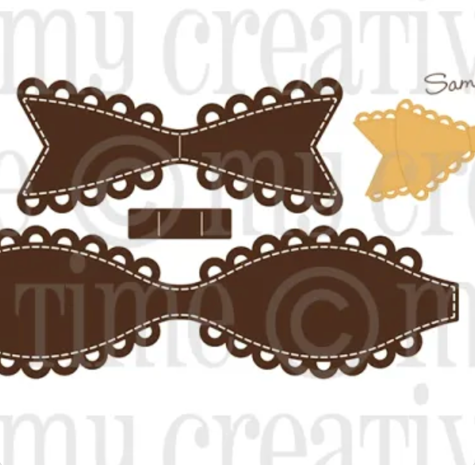 Medium Stitched Scalloped Bow Die