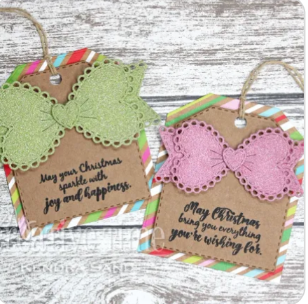 Fun Size Heart Bow Die