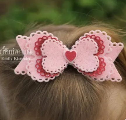 Fun Size Heart Bow Die