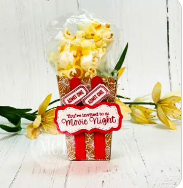 Popcorn Treat Box Die