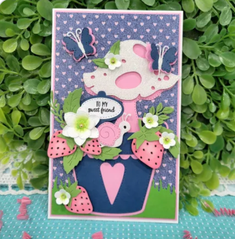 Strawberry Flower Dies Plate