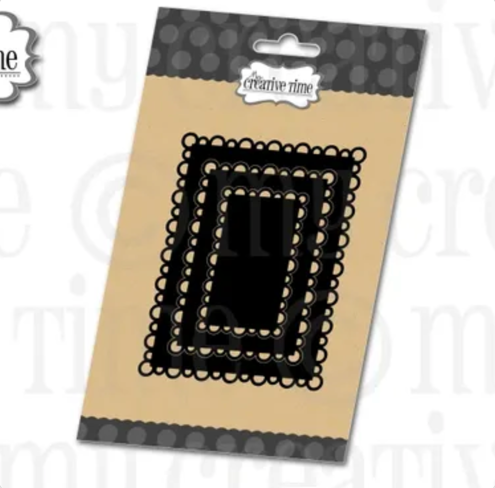 Pretty Scallop Rectangle Frame Dies