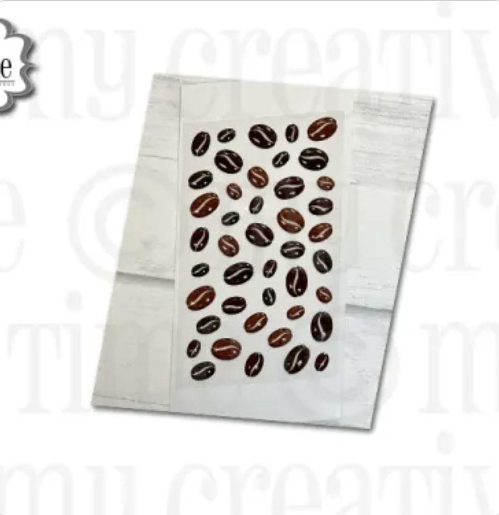 Coffee Bean Epoxy Stickers