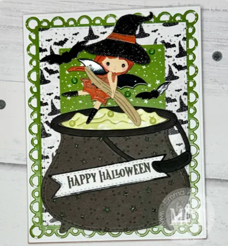 Bright Halloween Enamel Glitter Dots