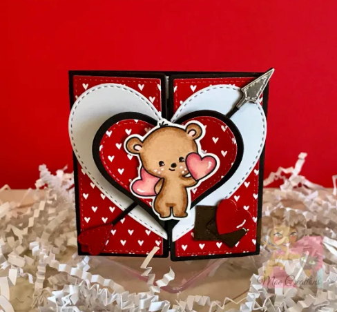 3x3 Heart Card Die