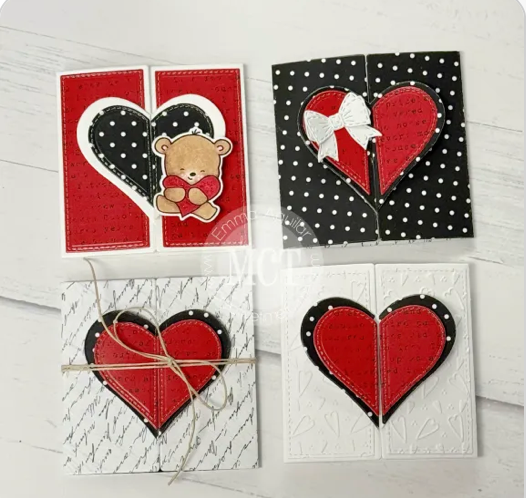 3x3 Heart Card Die