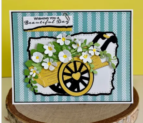 Flower Wagon Add-on Plate Die